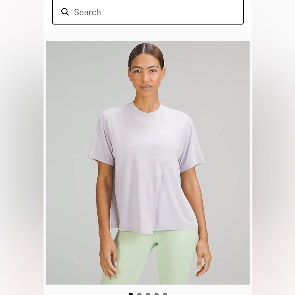 Modal silk blend tie front yoga tee